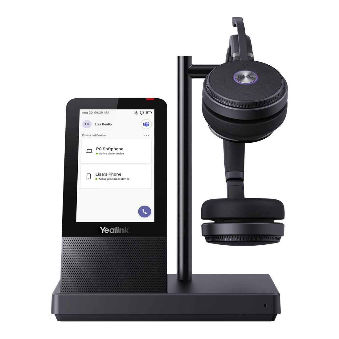 Yealink WH66 Dual Teams DECT Wireless Headset, UC Workstation, HD Voice, 2-Mic Noise Cancellation&330° Adjustable, Leather Ear Cushions, Teams, Zoom Yealink WH66 Dual Teams DECT Wireless Headset, UC Workstation, HD Voice, 2-Mic Noise Cancellation&330° Adjustable, Leather Ear Cushions, Teams, Zoom